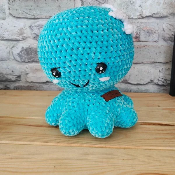 A Handmade Crocheted Small Octopus Toy